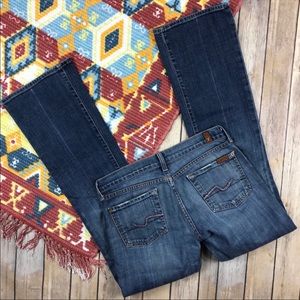 7 For All Mankind Crystal Pocket Boot Cut Jeans